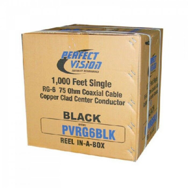PERFECTVISION PVRG6BLK RG6 COAXIAL CABLE (1000 FT/300 M BOX - BL in Electrical in Mississauga / Peel Region