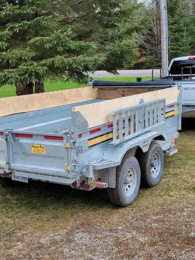 2020 6x12 Galvanized 5 ton Dump Trailer with ramps