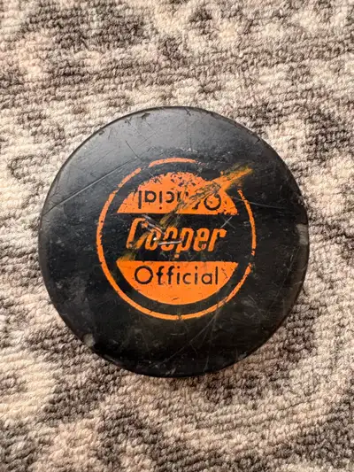 Vintage 1970s "Cooper Official" puck made in Czechoslovakia., View more