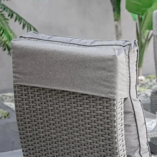 3 Pieces Patio Wicker Bistro Set, PE Rattan Coffee Table & Adjus in Patio & Garden Furniture in Markham / York Region - Image 11