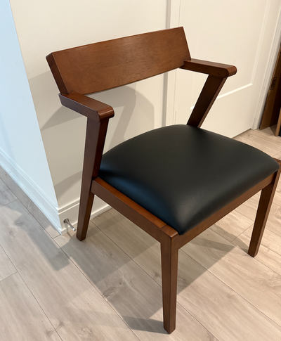 Article - Zola Walnut Leather Dining Chair(s), View more