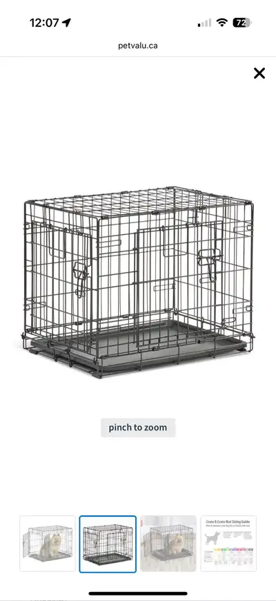 2 Double Door Pet Crates Small Size, View more