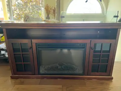 Electric fireplace with TV stand, View more