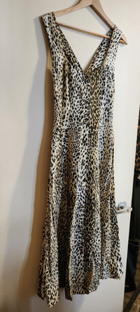 Vintage Moda Inc MAXI Leopard Dress