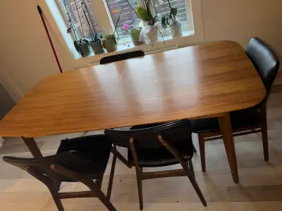 Vincent Dining Table, Walnut, View more