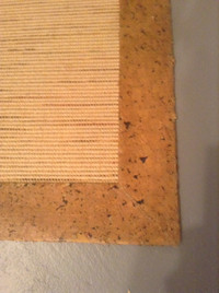 Soft Cotton Sisal Carpet with Distresses Leather Mitered Edge