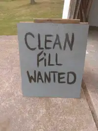 Clean fill wanted
