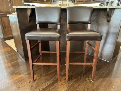 Two bar stools.  30 inch high base. , View more