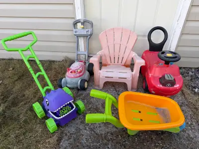 backyard toddler toys must take all for $25, View more