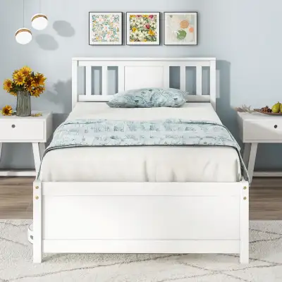 Giantex Wood Twin Bed Frames with Headboard, View more