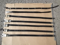 7   new leather belts .. 6 -  Size 30 - 32 ,,  One is  size 42