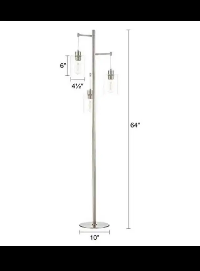 VONLUCE Industrial Floor Lamp for Home & Office Decor, 1.6m Tall in Indoor Lighting & Fans in Hamilton - Image 7