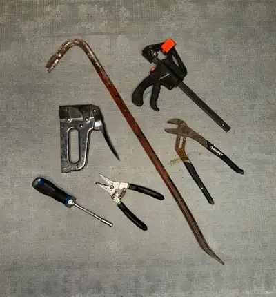 Tool Bundle — Crowbar, Clamp, Pliers, More — $25, View more