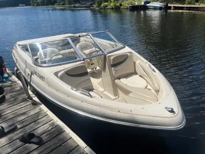 Boat is currently in Lower Buckhorn Lake Comes with a trailer. Also have a zup board and a also a tu...
