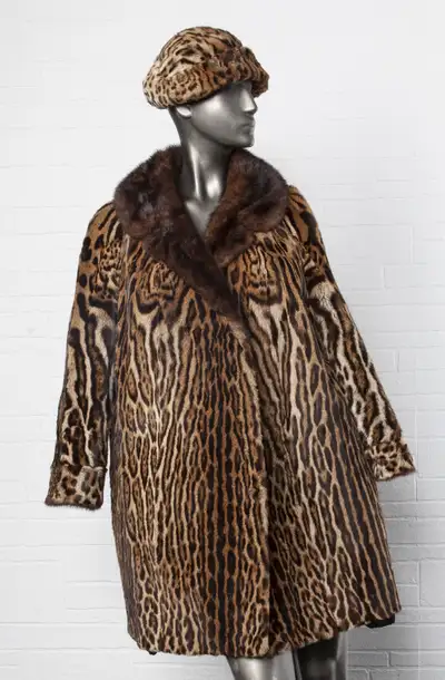 Manteau de fourrure en Ocelot comme neuf medium-large, View more