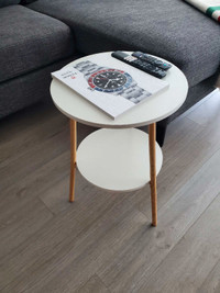 Coffee table white natural wood
