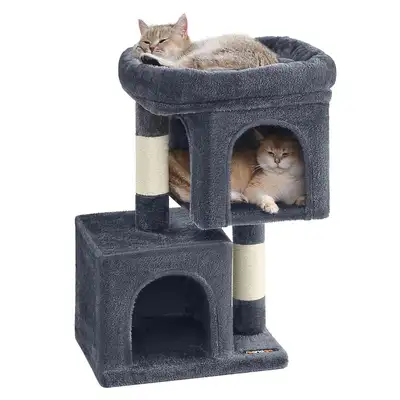 22”x13.75”x29” Cat Tree, Dark Grey Color , View more