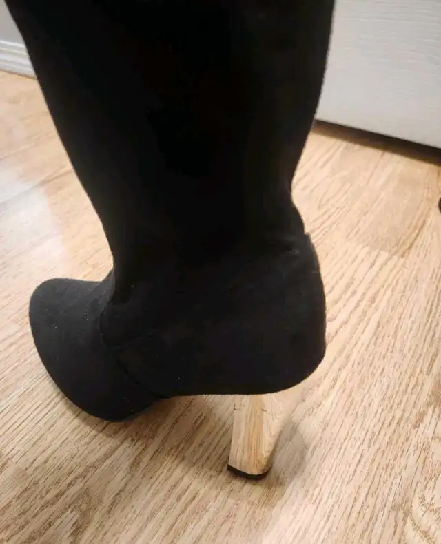 Brand New Black Suede Dress Boots