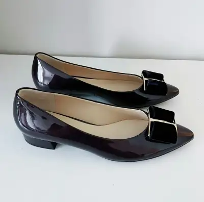 NEW Hogl (Size 9) Bow Buckle Genuine Leather Women's Flats Shoes, View more