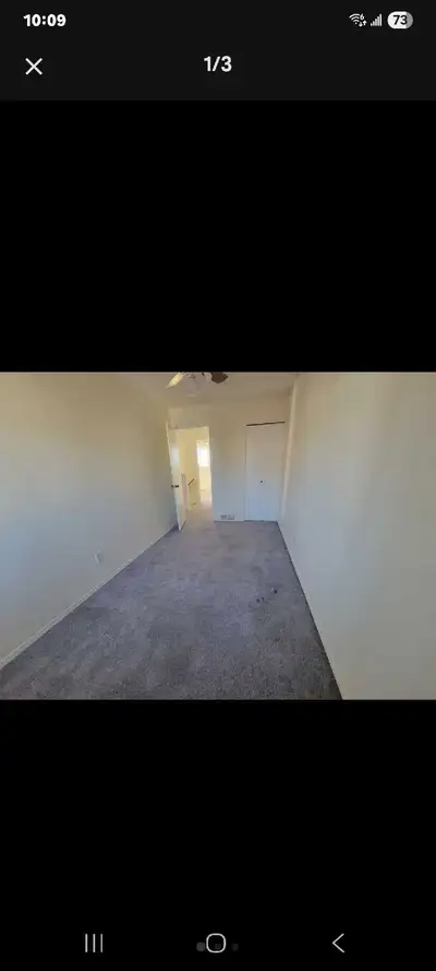 This is a room for rent in a shared accommodation. The room is in used condition, as seen in the pho...