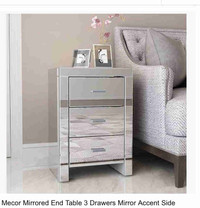 Mirror end tables or night stands X2