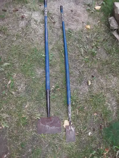 2 shovels 5$ each 2 scrapers 5$ each 1 sledge 10$ each