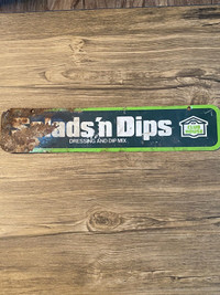 VINTAGE CLUBHOUSE SALADS & DIPS ADVERTISING SIGN $20