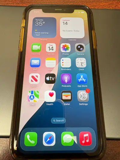 iPhone 11 with case 64GB IOS 26.5.2 Battery 75% battery health Couple of very tiny scratches but exc...