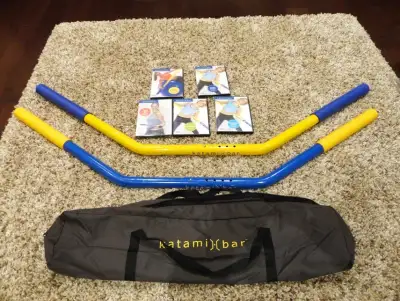 Exercise Katami Bar with 4 DVD Video Work Out Routines Like New, View more