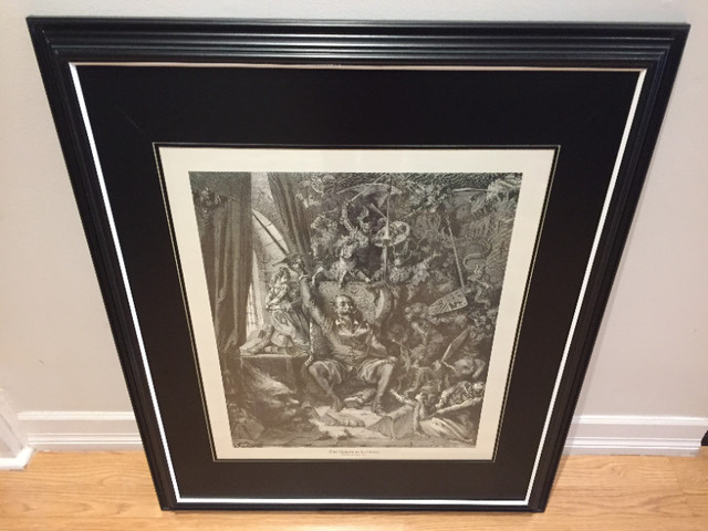 Home Decor Wall Art Gustav Dore Framed Print in Arts & Collectibles in Mississauga / Peel Region - Image 3