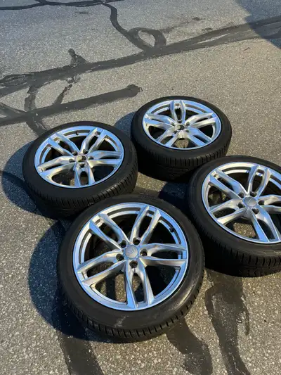 Winter Audi rims and tire set of 4 18 Inch Audi rims S line rims Audi wheels • Set of 4 • 5x112 Bolt...