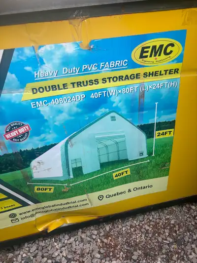 80x40x24 new storage shelter double truss building, View more