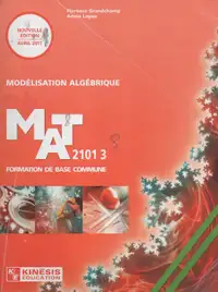 MAT 2101 3 Modélisation algébrique Formation de base commune 4e