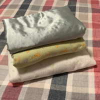 Crib linens, blanket and change pad