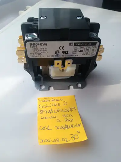 Contacteur 40A coil 208/240VAC @ 60Hz 2pole SQUARE D 8910DP42V09, View more