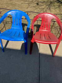 Plastic lawn chairs