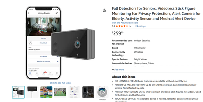 **Brand New** Altumview Fall Detection for Seniors Camera, View more