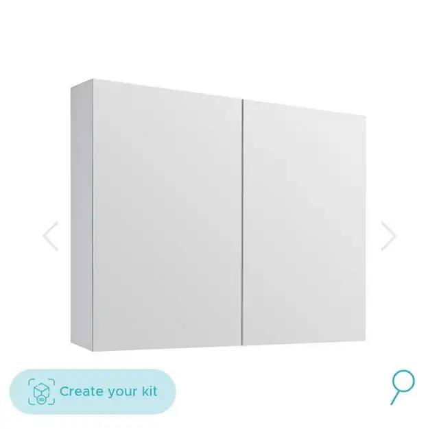 New - 32" Glossy white medicine cabinet with 2 mirror doors in Bathwares in Ottawa - Image 2