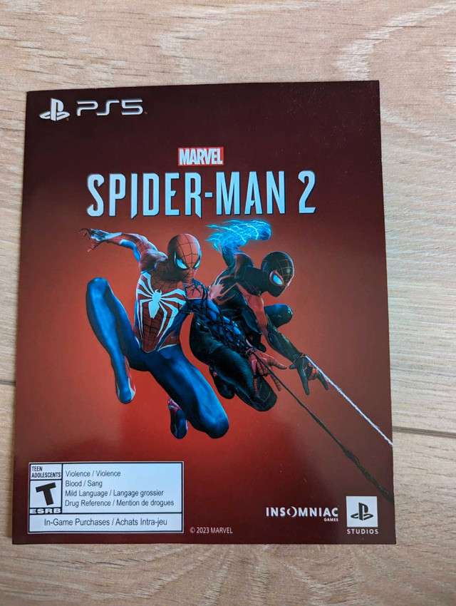 Spider Man 2 PS5 digital version  in Sony Playstation 5 in Edmonton