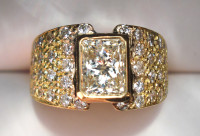 1.50 carat (C Diamond is 1.00 carat) Diamond 18k Y Gold Ring