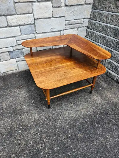 MID-CENTURY 1960'S WALNUT BOOMERANG CORNER TABLE, View more
