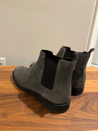 Grey Suede Chelsea Boot