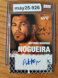 2010 Topps UFC ANTONIO RODRIGO NOGUEIRA 78/88 ONYX 1ST AUTO