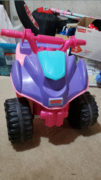 Fisher Price Pink Blue Powered Wheel Motorcycle 