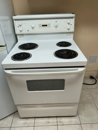 GE Electric Stove- perfect for rental unit, View more