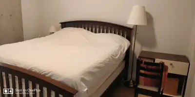 Queen size bed, mattress included 