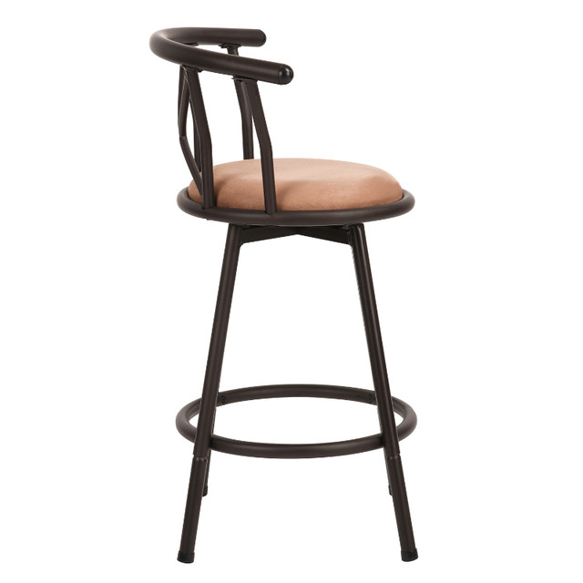 FurnitureR 24" Barstool Set of 2, Swivel Fabric Seat Metal Frame in Chairs & Recliners in Mississauga / Peel Region - Image 3