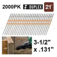 HPT 3-1/2" 21° Plastic Strip Collated Duplex Nails - 2,000 pk