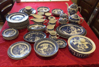 Blue willow Johnson Bros England China assorted dishes 