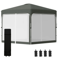 Brand new Outsunny 10' x 10' Pop Up Gazebo with Mesh Sidewalls